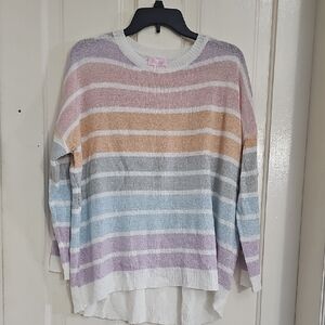 Pink Lily Pastel Striped Sweater